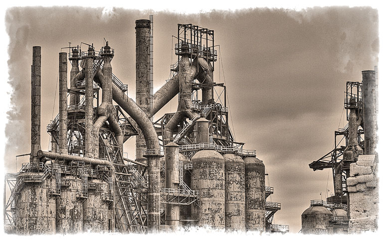 Bethlehem steel mill no 1 alt 2 pres b&w s